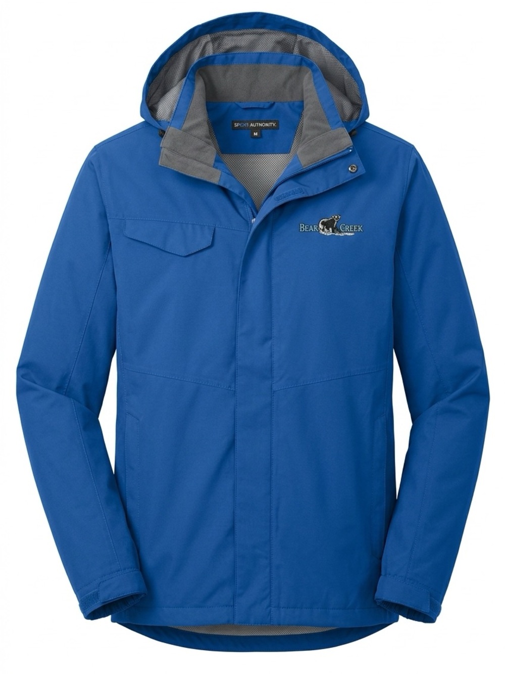 Port Authority Royal Blue Hooded Rain Jacket